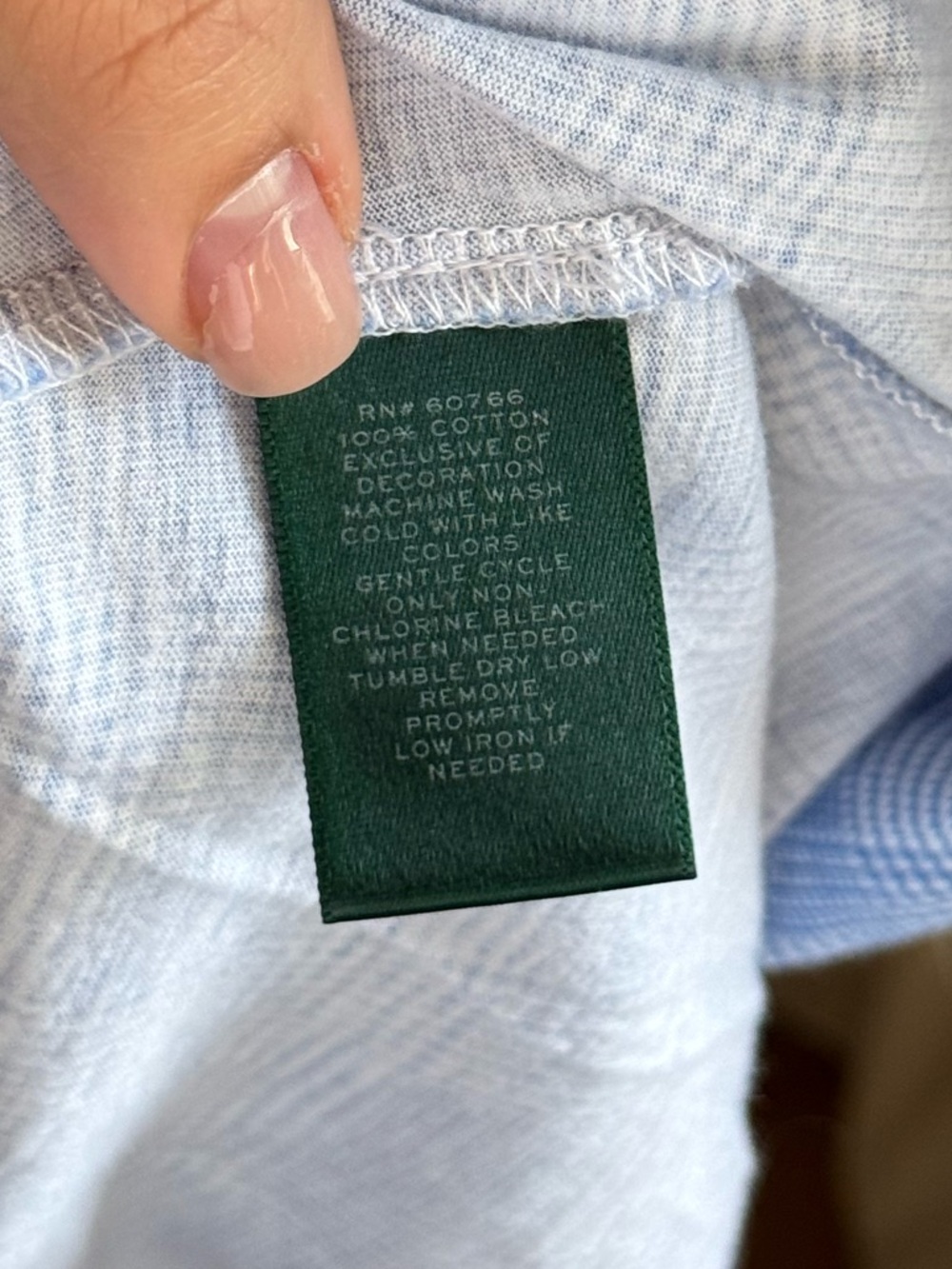 NWOT Lauren Ralph Lauren Light Blue Checked Button-Down Sleep Shirt | Small - Picture 6 of 7